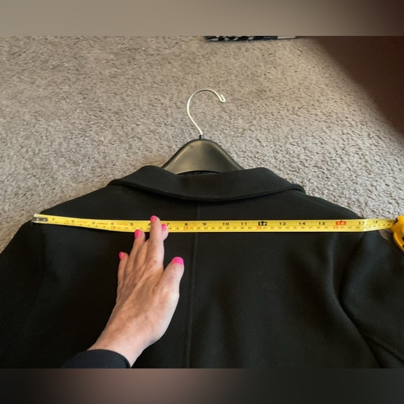 THE OPEN PRODUCT VINTAGE BLACK WOOL TRENCH COAT OVERCOAT CANVAS JACKET RARE! NWT - Picture 8 of 8